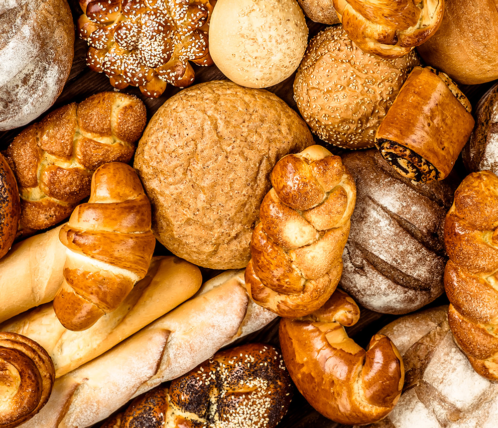 Fresh fragrant bread on the table.
