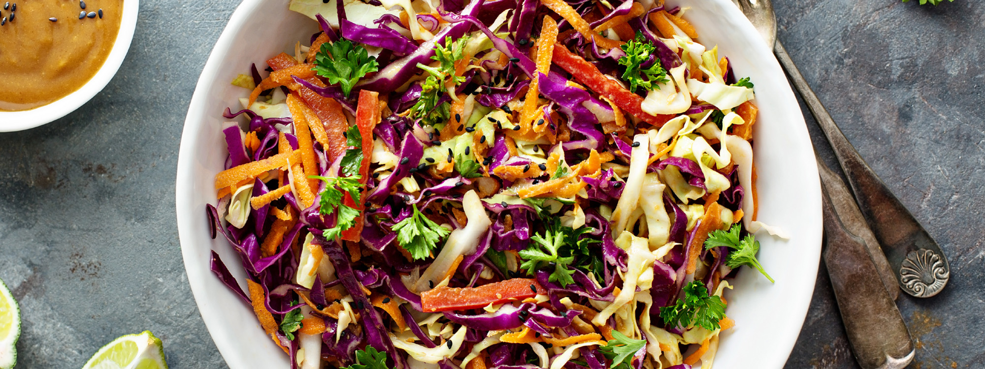 bowl of fresh produce and organic meal, one of many prepared food options from prairieland market