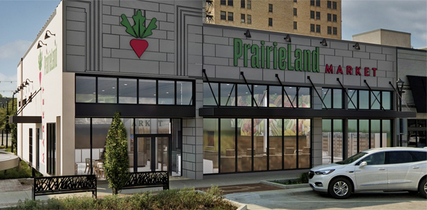 prairieland market storefront in the afternoon, view open jobs now
