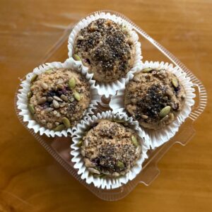 berry muffins with seeds