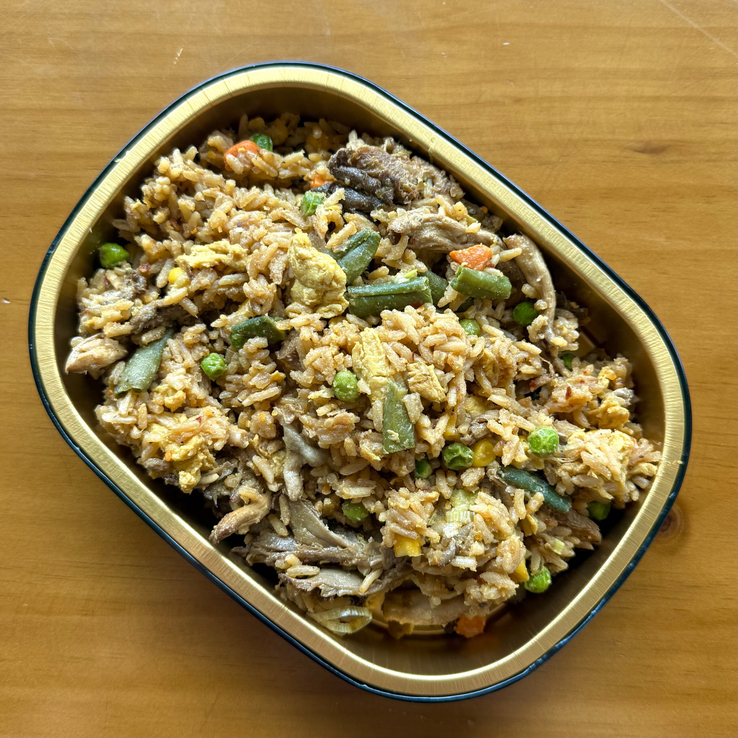fried rice with mushrooms and mixed vegetables